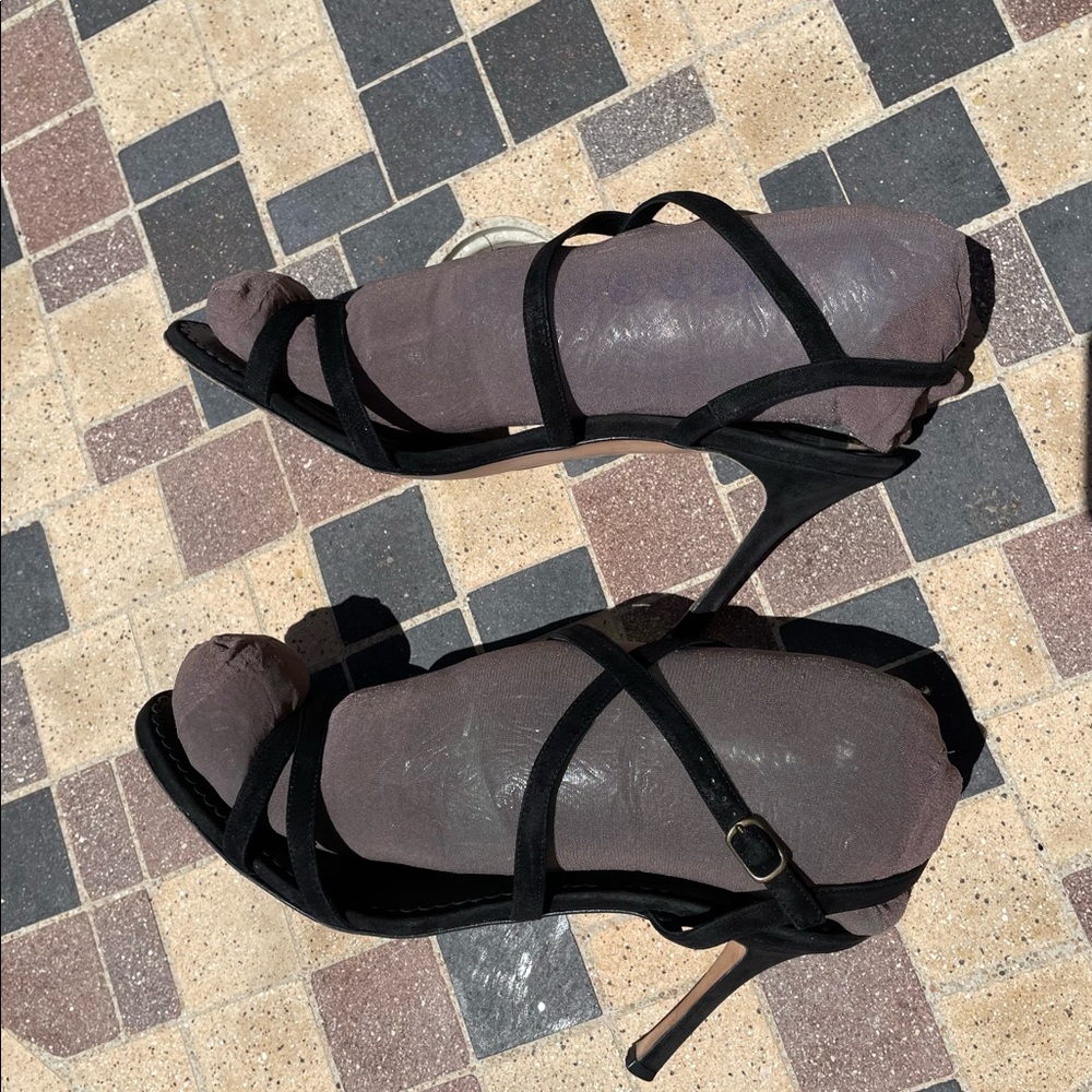 Manolo Blahnik Black Strappy Stiletto Sandals - Picture 16 of 16